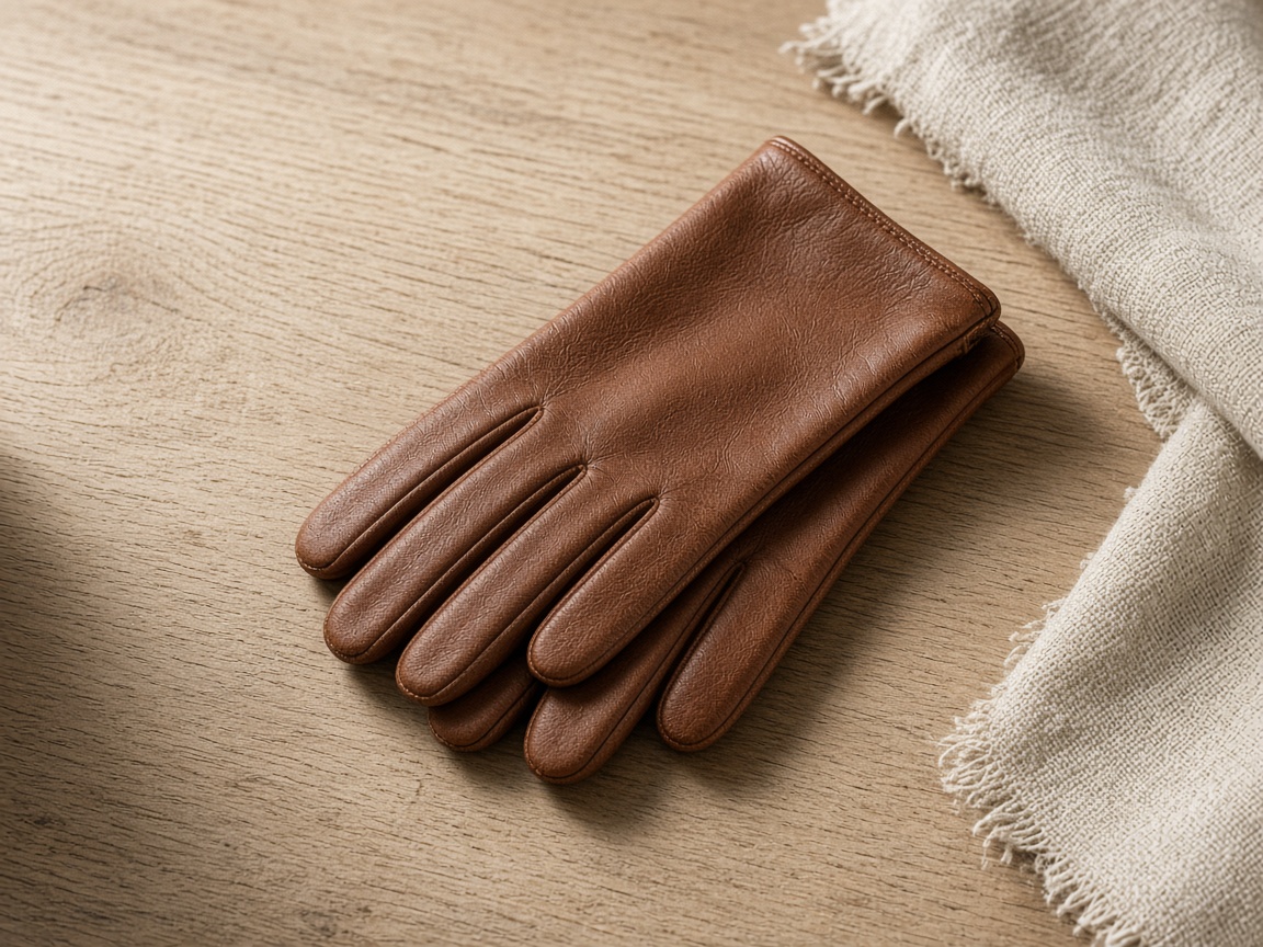 Leather on oak